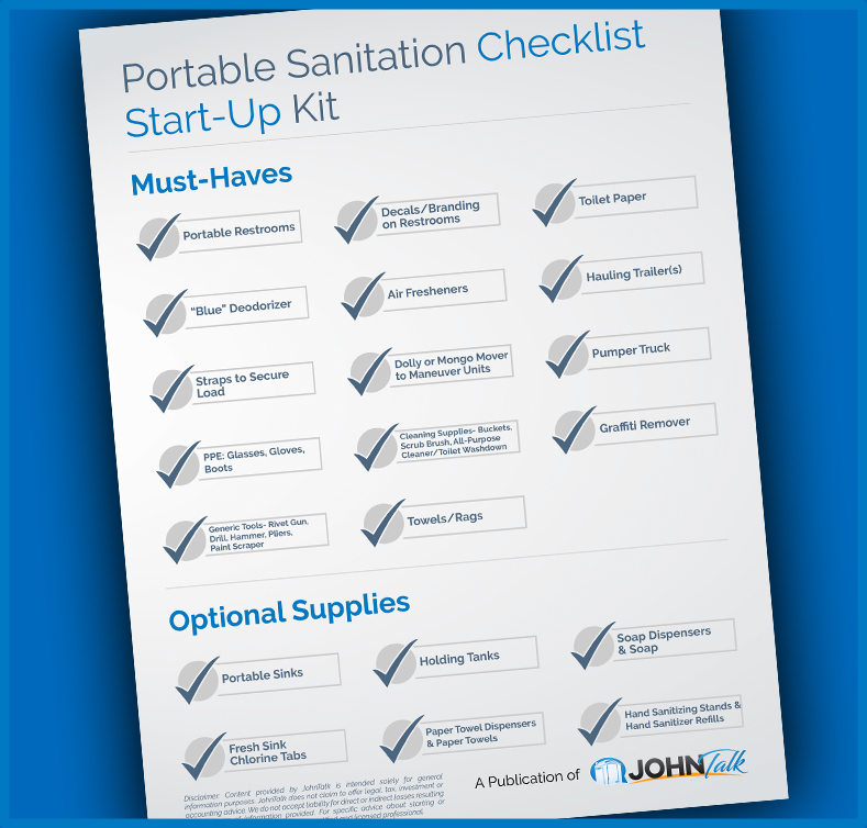 INFOGRAPHIC: Portable Sanitation Checklist/Start-Up Kit